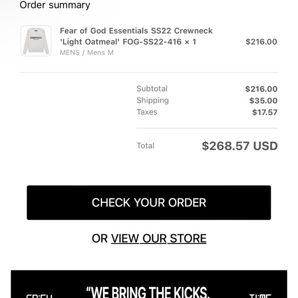 ESSENTIAL FEAR OF GOD Crewneck Unisex 
Light Oatmeal Color 
Size M
Brand new - Picture 6 of 6